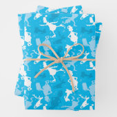 Blue Grinch Ice Skaten Pattern Geschenkpapier Set (Beispiel)
