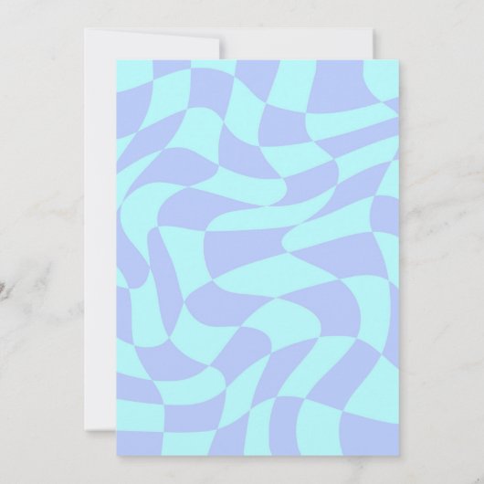 Blue Groovy Disco Geburtstag Einladung (Rückseite)