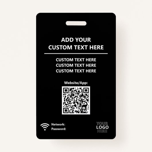 Blue Group Conference QR Code Custom Access Pass Ausweis (Rückseite)