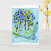 Blue Grove Note Card Karte (Gelbe Blume)