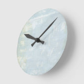 Blue Grunge Art Page Runde Wanduhr (Winkel)