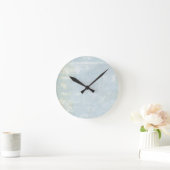Blue Grunge Art Page Runde Wanduhr (Zuhause)