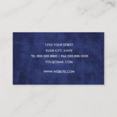 Blue Grunge Business Card Visitenkarte (Rückseite)