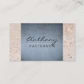 Blue Grunge | Hintergrund der Wandtextur Visitenkarte (Vorderseite)