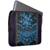 Blue Grunge Lace Laptopschutzhülle (Vorne Rechts)