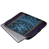 Blue Grunge Lace Laptopschutzhülle (Vorne Knopf)