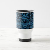 Blue Grunge Lace Reisebecher (Mittel)