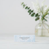 Blue Grunge Mini Visitenkarte (Stehend Vorderseite)
