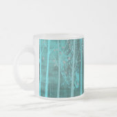 Blue Grunge Woodland Owl Art Mattglastasse (Links)