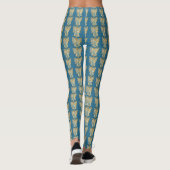 Blue Guardian Angel Art Custom Holiday Leggings (Rückseite)