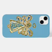 Blue Guardian Angel Art Custom iPhone Case (Rückseite (Horizontal))