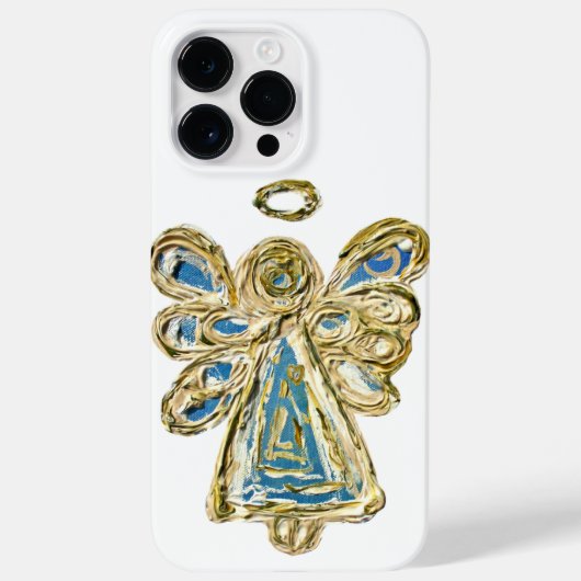 Blue Guardian Angel Art Custom iPhone Case (Rückseite)