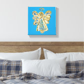 Blue Guardian Angel Art Wrapped Canvas Malerei Leinwanddruck (Insitu (Schlafzimmer))