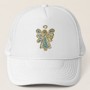 Blue Guardian Angel Custom Art Cap oder Hat Truckerkappe