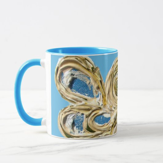 Blue Guardian Angel Custom Coffee Cup Tasse (Links)