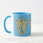 Blue Guardian Angel Custom Coffee Cup Tasse (Links)