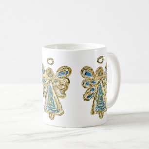 Blue Guardian Angel Custom Coffee Tasse Cup
