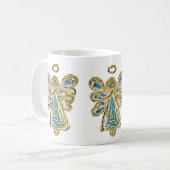 Blue Guardian Angel Custom Coffee Tasse Cup (Vorderseite Links)