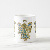 Blue Guardian Angel Custom Coffee Tasse Cup (Mittel)