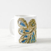 Blue Guardian Angel Custom Coffee Tasse Cups (Vorderseite Links)
