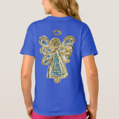 Blue Guardian Angel Custom Holiday Art Shirt (Rückseite)