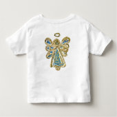 Blue Guardian Angel Custom Holiday Art Shirt (Rückseite)