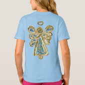 Blue Guardian Angel Custom Holiday Art T - Shirt (Rückseite)