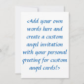 Blue Guardian Angel Custom lädt oder einlädt Einladung (Rückseite)