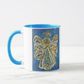 Blue Guardian Angel Holiday Tasse oder Cup (Links)