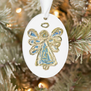 Blue Guardian Angel Hotel Colorado Ornament