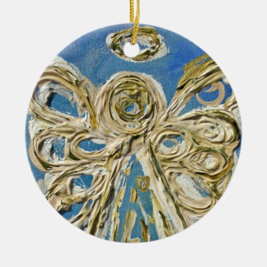 Blue Guardian Angel Ornament Pendant (Vorne)