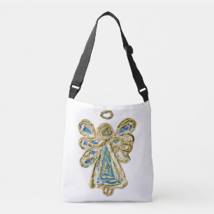 Blue Guardian Angel Pursuit Art Cross Body Bag Tragetaschen Mit Langen Trägern