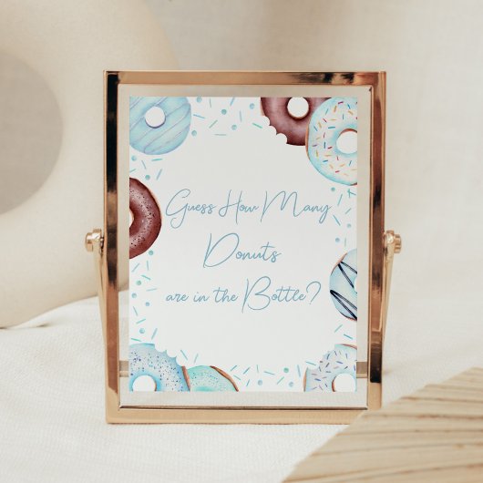 Blue Guess Wie viele Donuts sind in der Flasche Poster