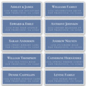 Blue Guest Address Labels ORDER 6" oder 8"! (Vorderseite)