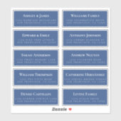 Blue Guest Address Labels ORDER 6" oder 8"! (Blatt)