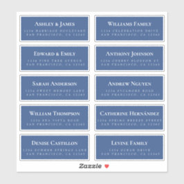 Blue Guest Address Labels ORDER 6" oder 8"!