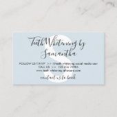 Blue Guide for Teeth Whitening Aftercare Tipps Visitenkarte (Vorderseite)