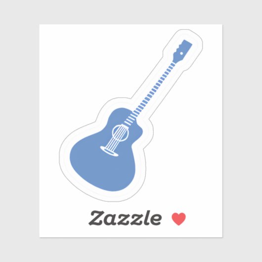 Blue Guitar Aufkleber (Blatt)