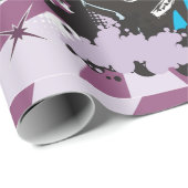 Blue Guitar Geschenkpapier (Rolleneckpunkt)