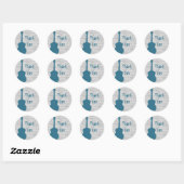Blue Guitar Grunge Danke Ihnen Stickers (Blatt)