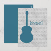 Blue Guitar Grunge Table Postcard Postkarte (Vorne/Hinten)