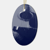 Blue Guitar Keramik Ornament (Links)