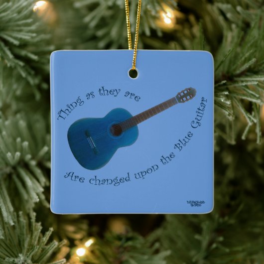 Blue Guitar Keramikornament (Baum)
