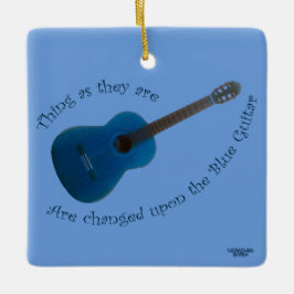 Blue Guitar Keramikornament