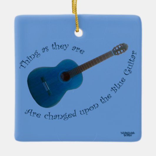 Blue Guitar Keramikornament (Vorderseite)