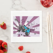 Blue Guitar Paper Napkins Serviette (Beispiel)