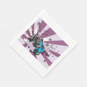 Blue Guitar Paper Napkins Serviette (Ecke)