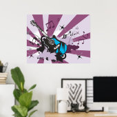 Blue Guitar Poster (Heimbüro)