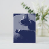 Blue Guitar Postkarte (Stehend Vorderseite)