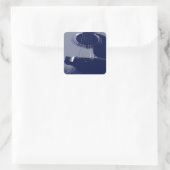 Blue Guitar Quadratischer Aufkleber (Tasche)